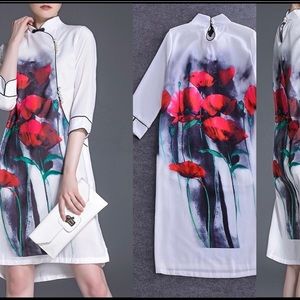 Silk and linen Kimono style dress